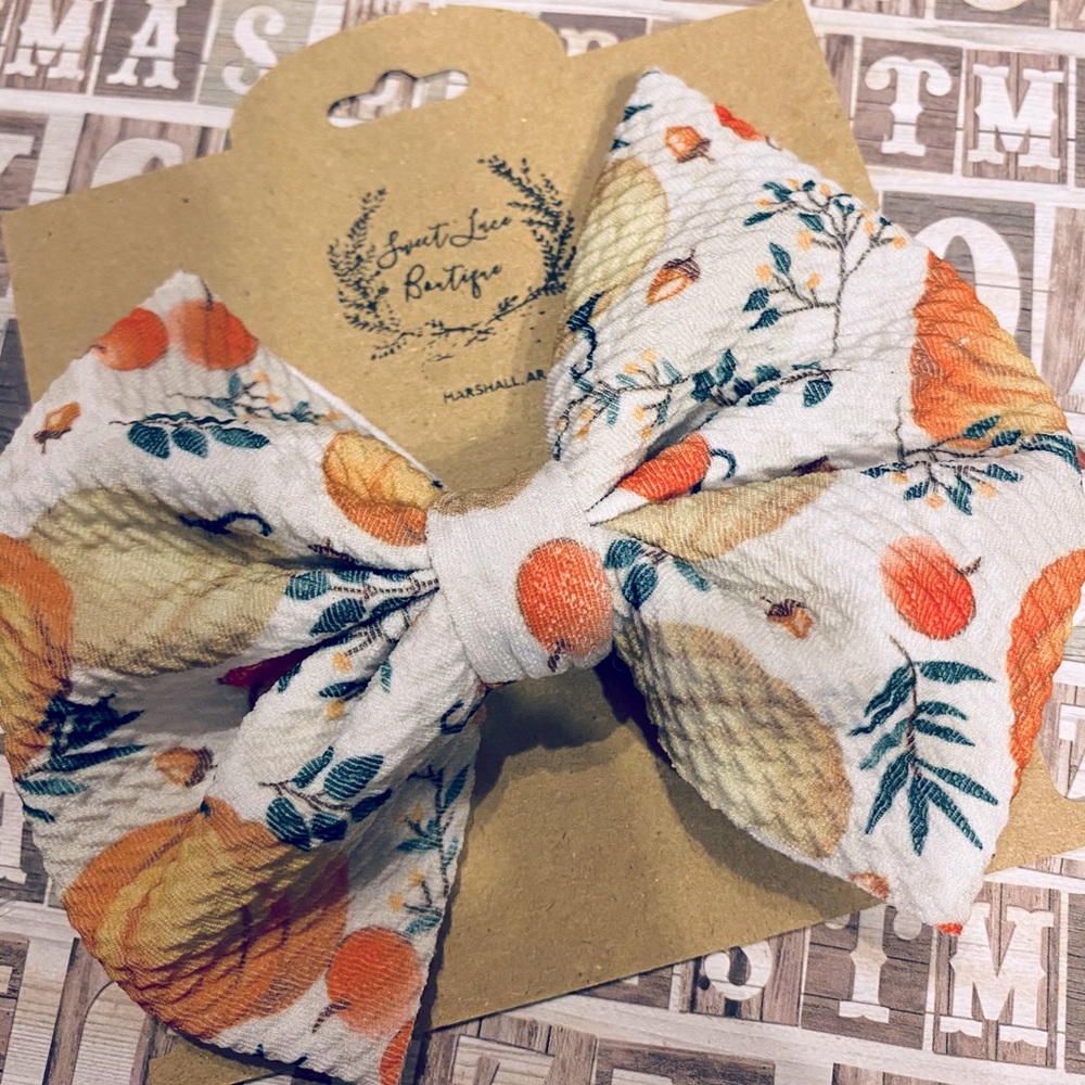 Fabric hair bows - Picture 2 of 5